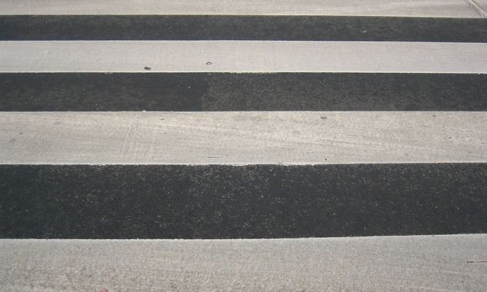 Marble Flooring That Looks Like A Zebra Crossing