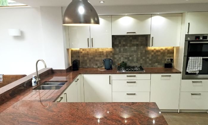red granite countertops
